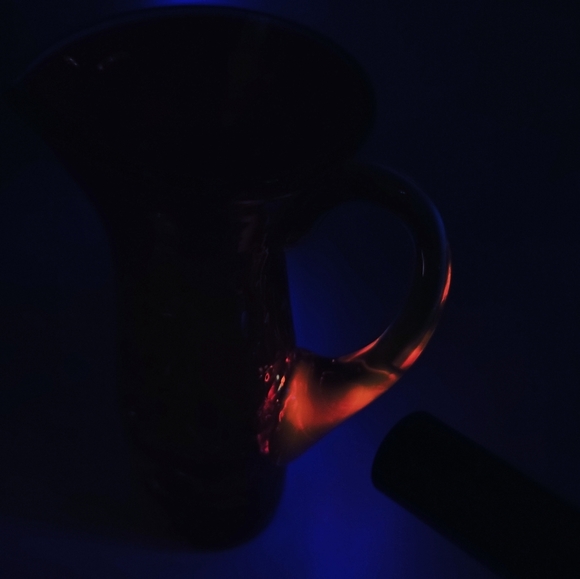 Vintage Kanawha Amberina Small Crackled Glass Pitcher With Cadmium It Glows - Picture 11 of 13
